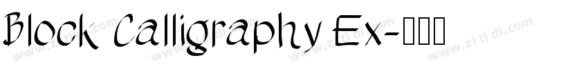 Block Calligraphy Ex字体转换